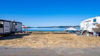 Waterfront RV site at Beachcomber RV Park