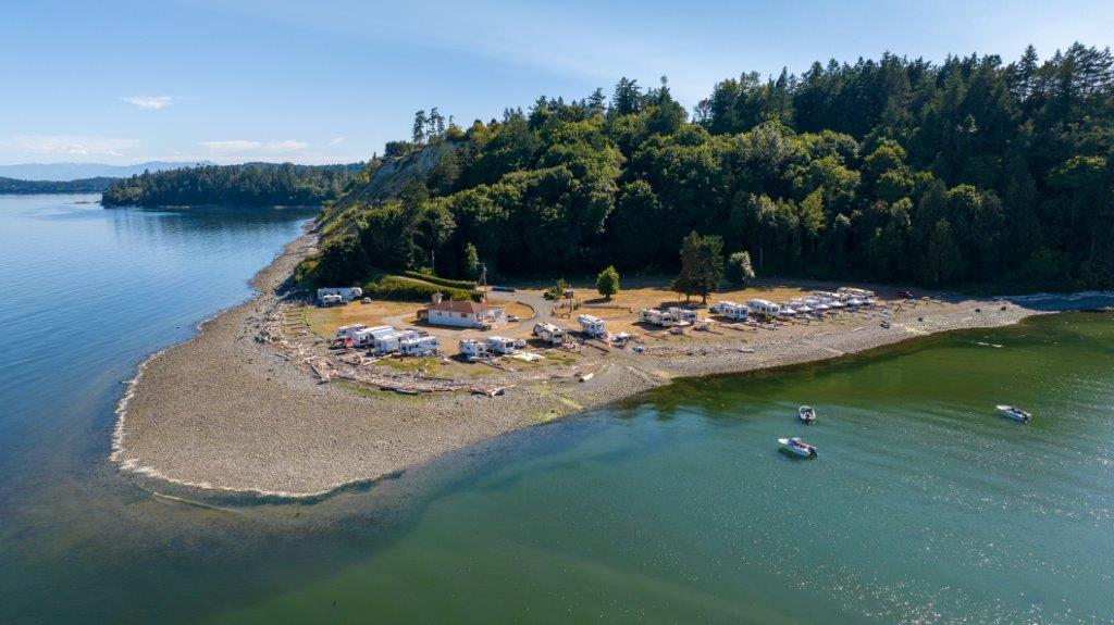 Waterfront RV site at Beachcomber RV Park