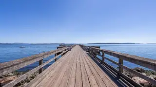 Sidney pier walkway over the water