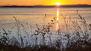 Sunrise over Haro Strait from Beachcomber RV Park