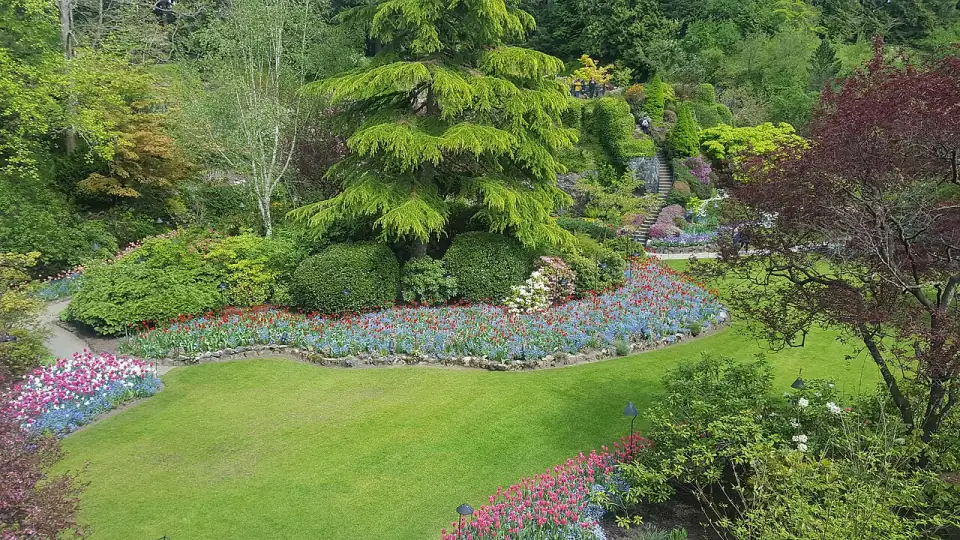 The Sunken Garden at The Butchart Gardens near Beachcomber RV Park
